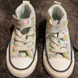 Converse mid rise Rainbow blue toddler shoes